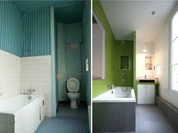 Salle De Bain Vert Gris Beton Et Blanc Bathtub Renovations Alcove