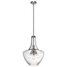 Kichler 42190ni Everly Brushed Nickel 16 Pendant Lighting Kic 42190ni