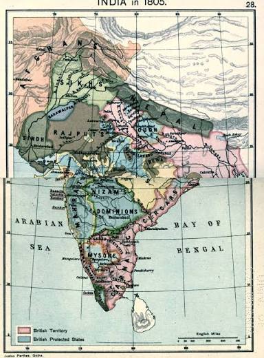 India in 1805 (Map)