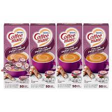 Check spelling or type a new query. Nestle Coffee Mate Coffee Creamer Italian Sweet Creme Liquid Creamer Singles Non Dairy No Refrigeration Box Of 50 Singles Pack Of 4 Amazon Com Grocery Gourmet Food