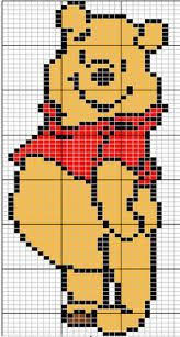Resultat De Recherche D Images Pour Pixel Art Winnie Point De Croix Winnie L Ourson Dessin Sur Petit Carreaux