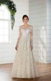 Mermaid Wedding Dress With Rich Beadwork Modest Bridal Gowns Modest Wedding Dresses With Sleeves Modest Wedding Dresses