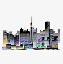 Vector Cartoon Lights Bright City Night Sky Landscape Cartoon Vector City Vector Landscape Vector Png Transparent Clipart Image And Psd File For Free Downloa Sky Landscape City Vector Night Skies