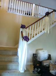 Before beginning, envision how you want the stair rail to look when it's completely decorated so that you can adjust the tulle as. Pin By Marisa Gearld On Georgie S Bridal Shower Wedding Staircase Decoration Wedding Staircase Staircase Decor