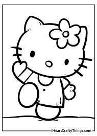 This adorable icon celebrates the season in fun and wonderful ways that you can color! Hello Kitty Coloring Pages Cute And 100 Free 2021
