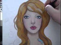How to Paint Hair (strawberry blond) part 4