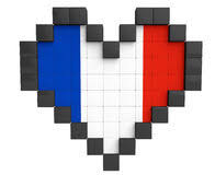 Create pixel art, game sprites and animated gifs. Pixel Heart As France Flag Stock Illustration Illustration Of Icon 32638244