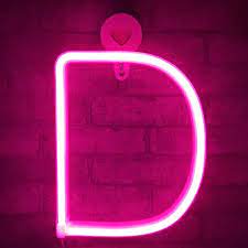 Neon Letter D Neon Letter Lights Neon Light Signs Light Letters