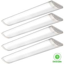 They often use t12, t8 and t5 bulbs providing energy efficiency and proper illumination in grid ceilings. Tycholite 4ft Led Light Fixture 50w 5500lm Linear Flush Mount Light 4000k Dimmable 48 Inch Led Kitchen Lights Ceiling Fixtures For Laundry Craft Room Office Fluorescent Replacement 4 Pack Buy Online In