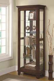 Coaster Curio Cabinets 5 Shelf Curio Cabinet With Mirrored Back Can Lighting Value City Furniture Curio Cabinets