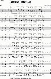Lirik Lagu Gending Sriwijaya Beserta Not Brainly Co Id