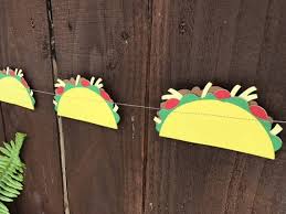Tacos Taco Decorations Taco Garland Taco Decor Taco Tuesday Cinco De Mayo Paper Garland Dragons Love Tacos Party Dragons Love Tacos Mexican Party Theme