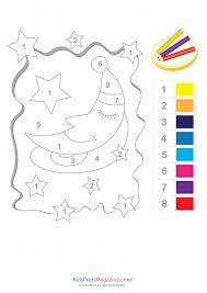 Coronavirus and flu season worksheets. Stars And Moon Color By Number Printable Kidspressmagazine Com