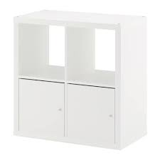 kallax open kast met deuren wit 77x77 cm ikea in 2021 kallax shelf unit kallax shelving unit shelving unit