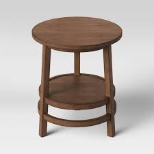 Haverhill Round Wood End Table Threshold In 2020 Wood End Tables End Tables Side Table Wood