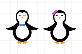 Download Penguin Svg Cute Baby Girl And Boy Penguins Cut File 1100898 Cut Files Design Bundles