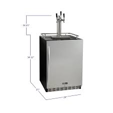 Kegco Hk38bsu 3 Triple Keg Tap Faucet Digital Under Counter Keg Beer Dispenser Black And Stainless Steel Right Hinge Beveragefactory Com