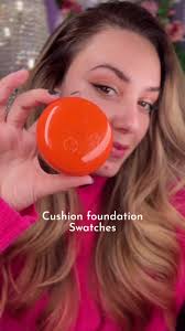 Swatching @keythofficial California feather-like cushion foundation🧡 This  is sooo pretty & stays