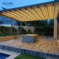 A retractable roof or what some term a retractable awning cover is a structure made of either aluminum or wood and has a retractable or rotating louver roof that provides protection from the elements including sun/rain or sun/rain/snow. 6m Retractable Awning Pvc Retractable Roof Price For Living Space Buy Retractable Roof Price 6m Retractable Awning Retractable Roof Adjustable Retractable Roof Product On Aluminum Pergola Alunotec