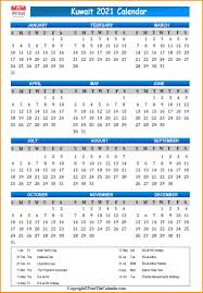2021 Holiday Calendar Kuwait Kuwait 2021 Holidays