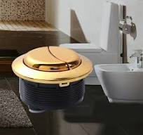 Pulsante Scarico WC Serbatoio for WC a doppio scarico Bottone color oro  Pulsante for WC a forma rotonda Accessori for il bagno 48 mm / 58 mm Toilet  ...