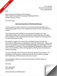 Marketing Manager Cover Letter Sample Cover Letter Sample Cover Letter For Resume Marketing Cover Letter