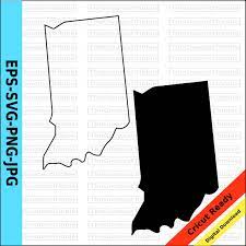 Indiana State Map Svg Png Jpg Eps Vector Clip Art Indiana Etsy In 2021 Clip Art State Outline Indiana Map