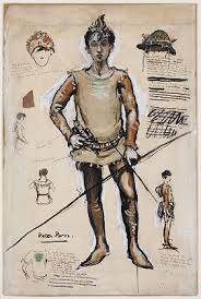 Peter Pan Costume Design 1904 Costume Design Sketch Costume Design Peter Pan Costumes