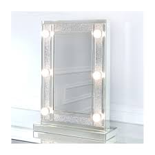 Our scarlett large hollywood mirror with lights around it is the ideal option for large spaces. Bella Glitter Hollywood Dressing Table Mirror 6 Lights With Dimmer Switch Furniture123