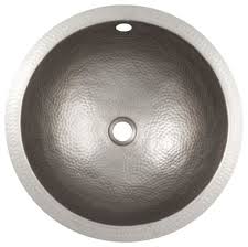 solid hand hammered copper large round