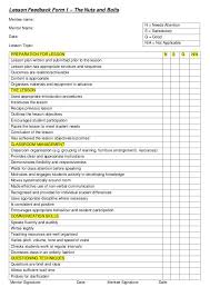 Below are different lesson plans for teachers. Lesson Feedback Form 1 The Nuts And Bolts Mentee Name N Needs Attention Mentor Name S S Teacher Observation Form Teacher Observation Teacher Evaluation