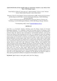 A water quality index (wqi) ascribes quality value to an aggregate set of measured parameters. Doc Spatial Distribution Of Water Quality Index In A Stormwater Channel A Case Study Of Alur Ilmu Ukm Bangi Campus Hafiyyan Mahmud Academia Edu