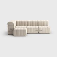 Honbay modern fabric middle module for modular sofa customizable sectional sofa couch accent armless chair, grey. Curt Set 9 Modules Fabric Sera Curt Modular Sofa System