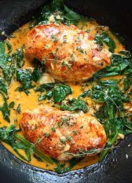Dust chicken cutlets lightly with flour, garlic. Paprika Chicken Spinach With White Wine Butter Thyme Sauce Recipe