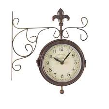 Double sided wall mounted clock hanging train station vintage/antique. Double Sided York Station Clock And Thermometer Two Wests Elliott Ltd