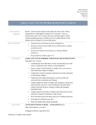 child and youth worker resume template
