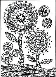 Free coloring pages & printables. Zendala Flowers Flower Drawing Coloring Pages Drawings