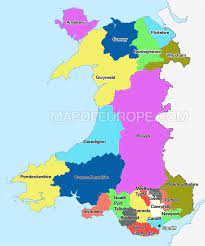 Satellite image of cardiff, united kingdom and near destinations. Map Of Wales Map Of Europe Europe Map