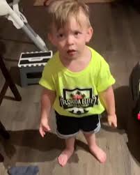His Mother Left Him To Work Without Kissing Him And Now He Is Complaining To His Father Funny Baby Memes Funny Videos For Kids Funny Babies