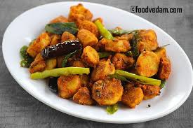 Arbi Fry Recipe Chamagadda Colocasia Fry Foodvedam Recipe Vegetarian Curry Recipes Vegetarian Treats