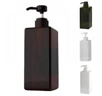 Empty Square Plastic Press Bottle with Pump Head Emulsion Shower Gel  Shampoo Conditioner Storage Holder Refillable Cosmetic Container Jar Pot  for ...