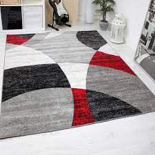 Nous avons la solution pour vous, le tapis gris. Tapis Pour Le Salon Gris Blanc Noir Et Rouge 200 X 280 Cm Cdiscount Maison