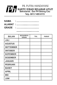 Pemberitahuan kenaikan iuran bulanan grahacinere2. Contoh Kartu Iuran With 768x501 Resolution