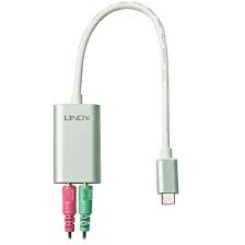 Casti audio la oferte speciale si livrare rapida?! Adaptor Usb Tip C La 2 X Jack Stereo Casca Microfon T M 0 17m Lindy L42711