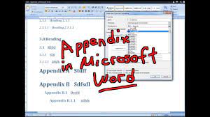 Automated Appendix In Microsoft Word Youtube