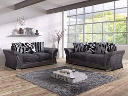 Shop furniture.com for fabric living room furniture sets. Shannon Black Fabric 3 2 Seater Living Room Sofa Set