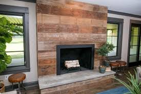 Wood Clad Brick Fireplace Fireplace Living Rooms Reclaimed Wood Fireplace Living Spaces Chip And Reclaimed Wood Fireplace Wood Fireplace Fixer Upper