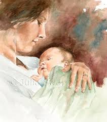 Troop Sidney & Hannah figure Watercolor Painting