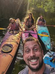 Stand up paddle board and kayaking selfie while