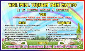 Contoh visi misi dan tujuan tk paud. Tk Dharma Wanita 2 Kamulan